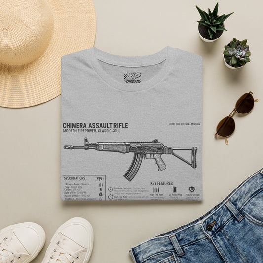 Rifle Blueprint T-Shirt — Chimera Assault Rifle Schematic Tee