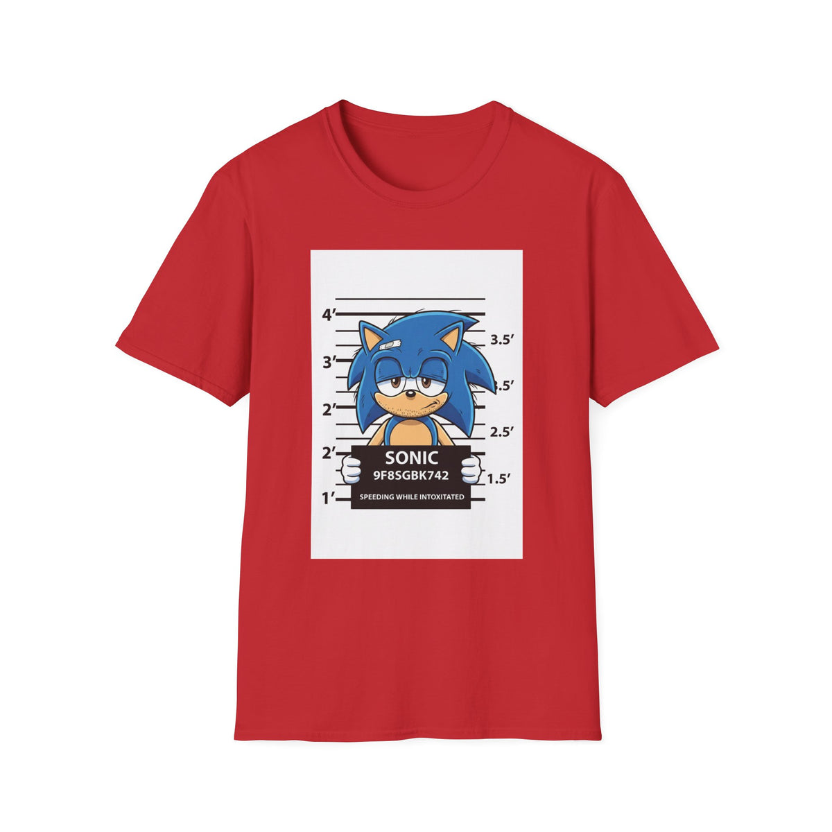 Sonic Mugshot Graphic T-Shirt