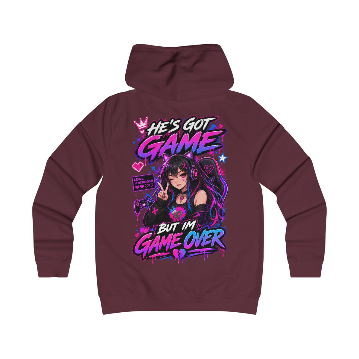 Anime Gamer Graphic Hoodie | Gaming Streetwear | XP Threads