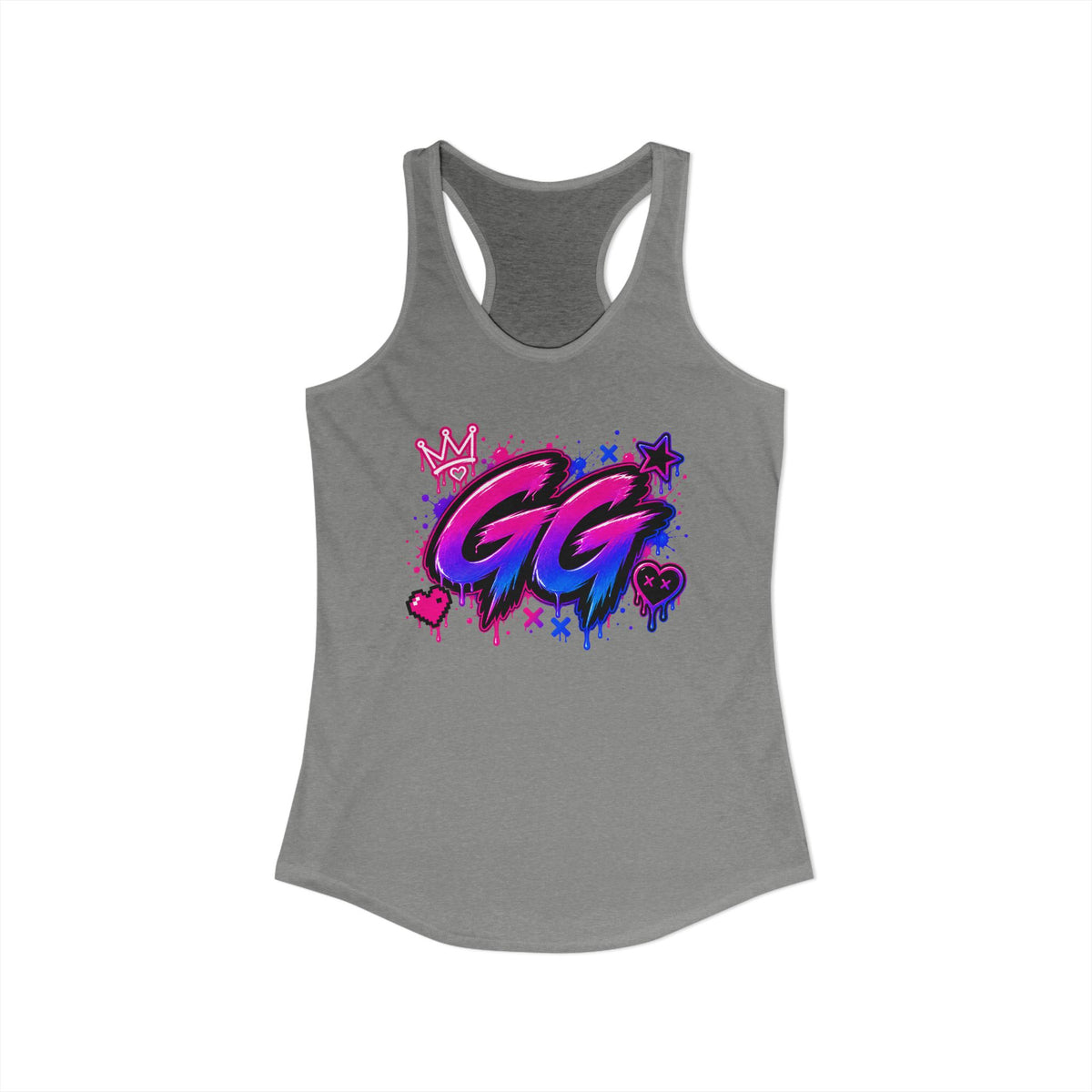 GG Gamer Girl Racerback Tank Top | Gaming Apparel | XP Threads