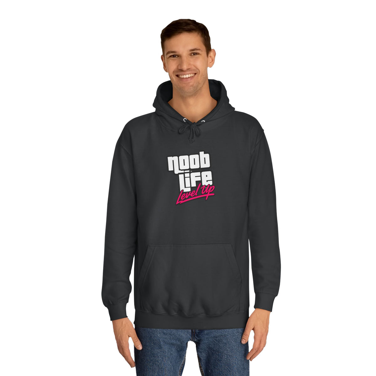 Noob Life Gaming Graphic Hoodie | NoobLife logo front