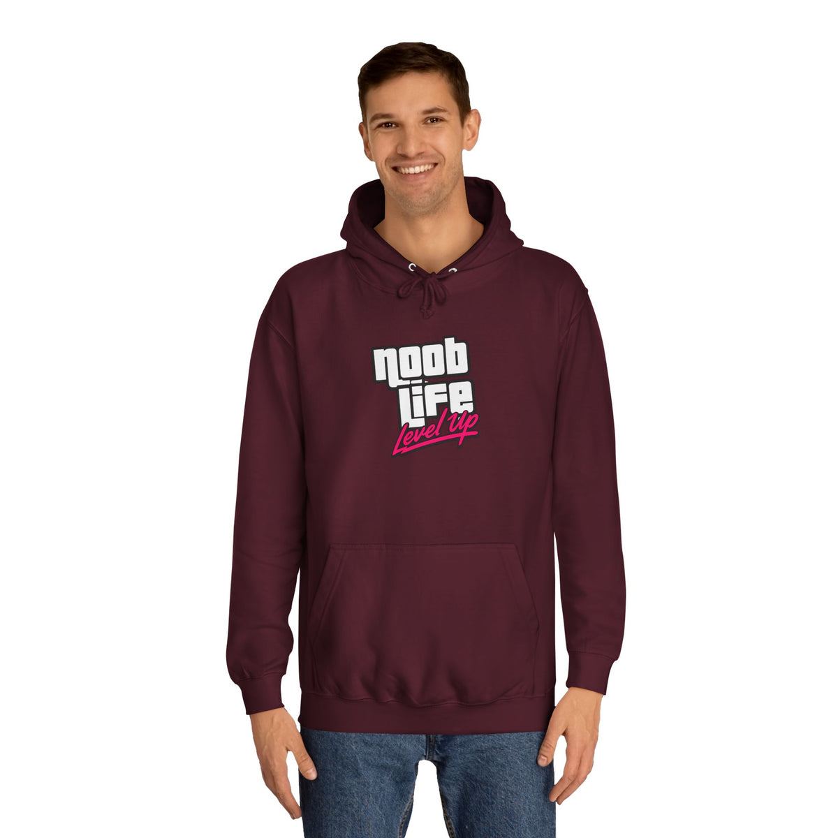 Noob Life Gaming Graphic Hoodie | NoobLife logo front