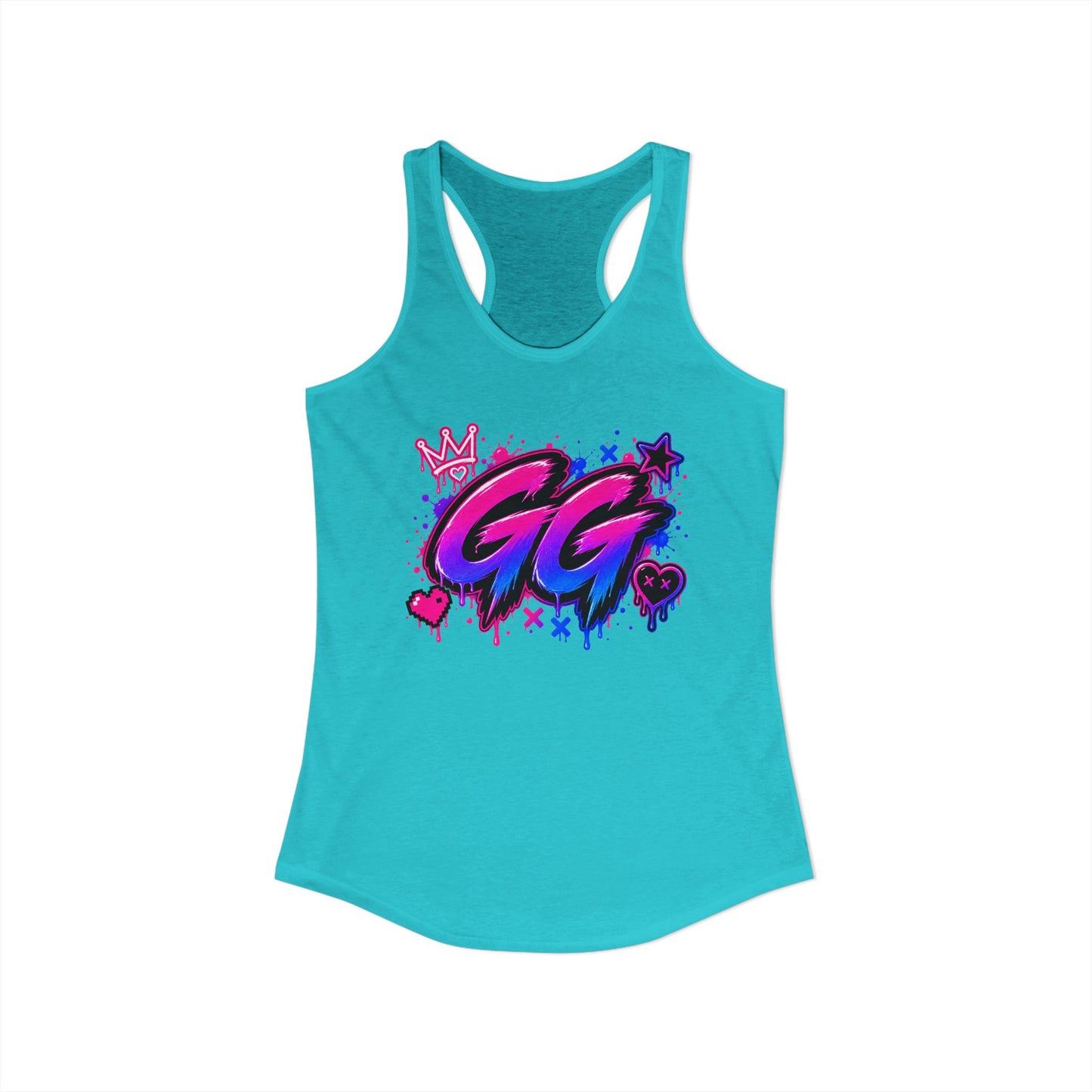 GG Gamer Girl Racerback Tank Top | Gaming Apparel | XP Threads