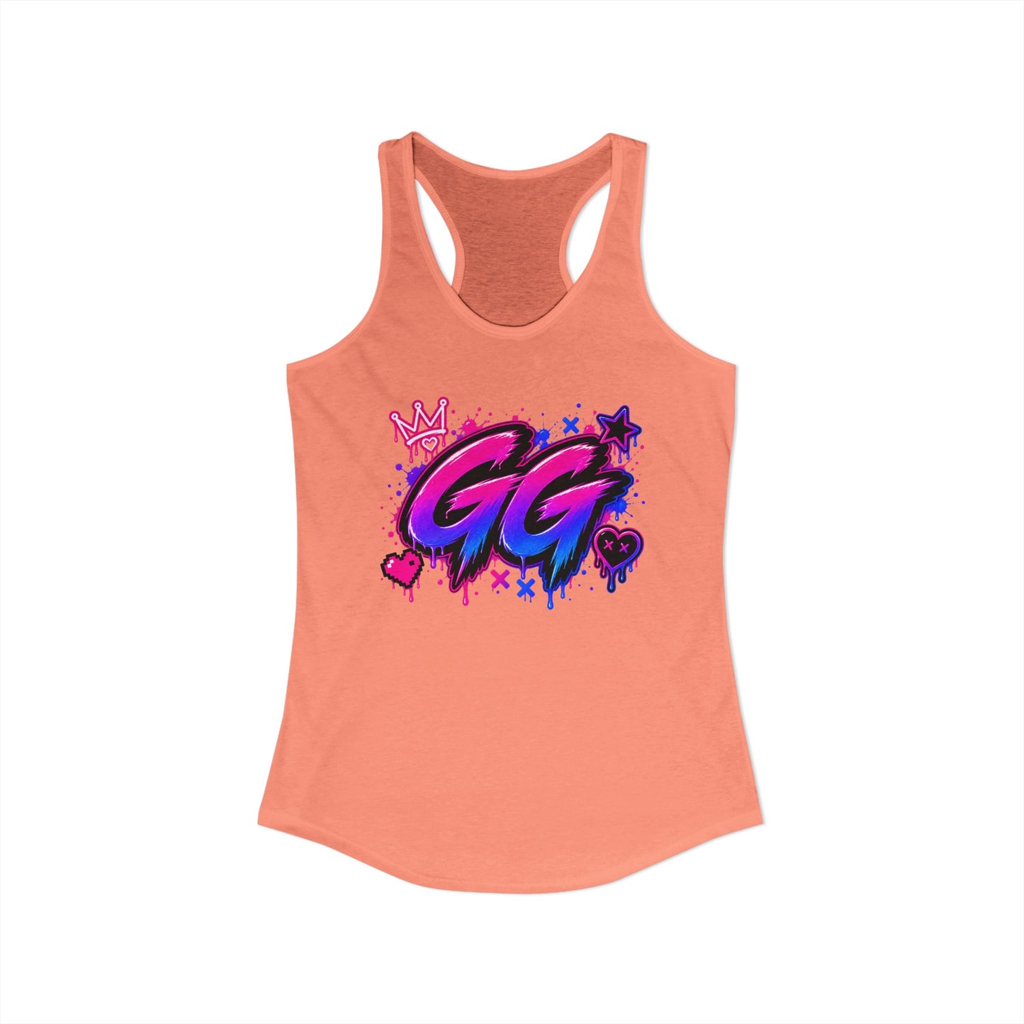 GG Gamer Girl Racerback Tank Top | Gaming Apparel | XP Threads