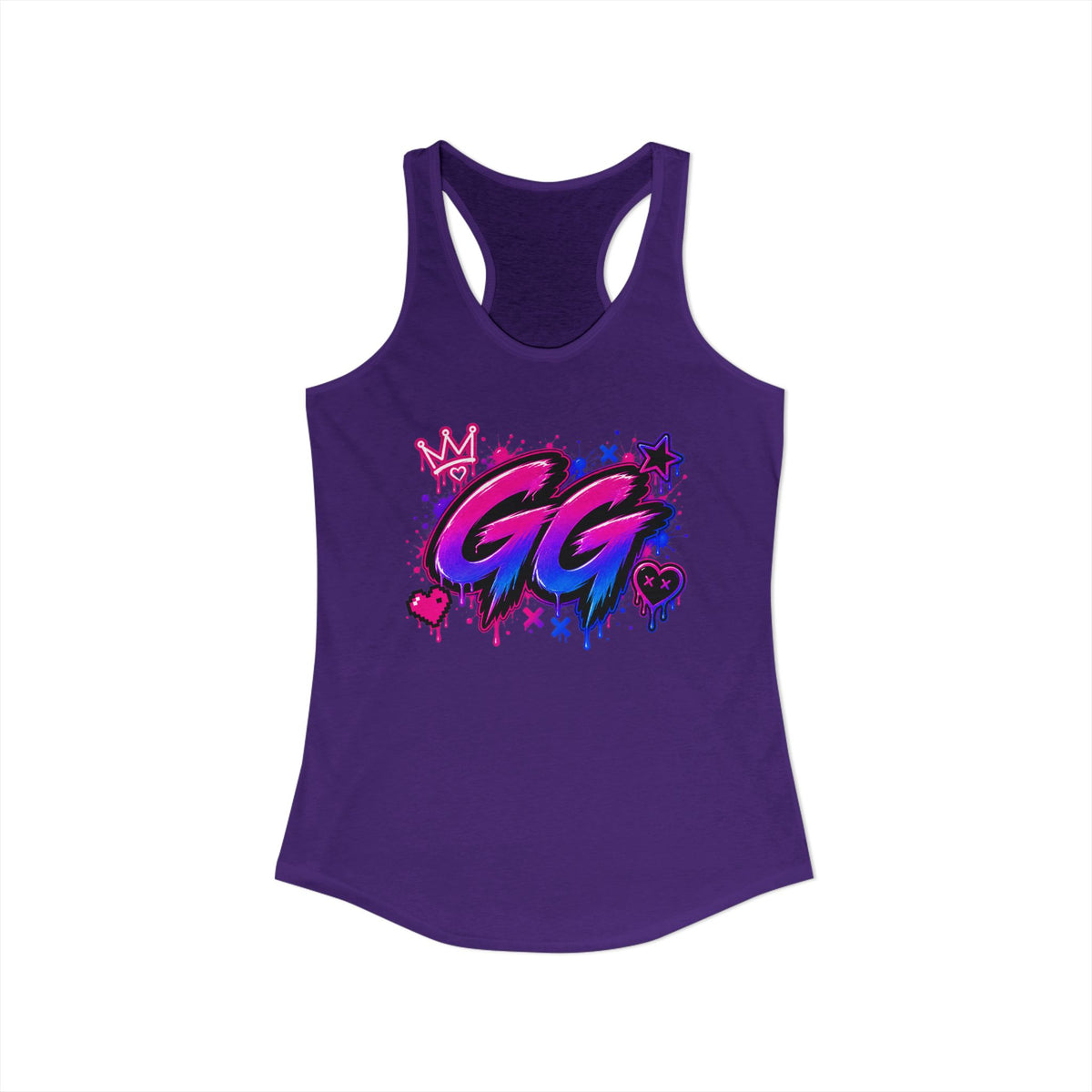 GG Gamer Girl Racerback Tank Top | Gaming Apparel | XP Threads