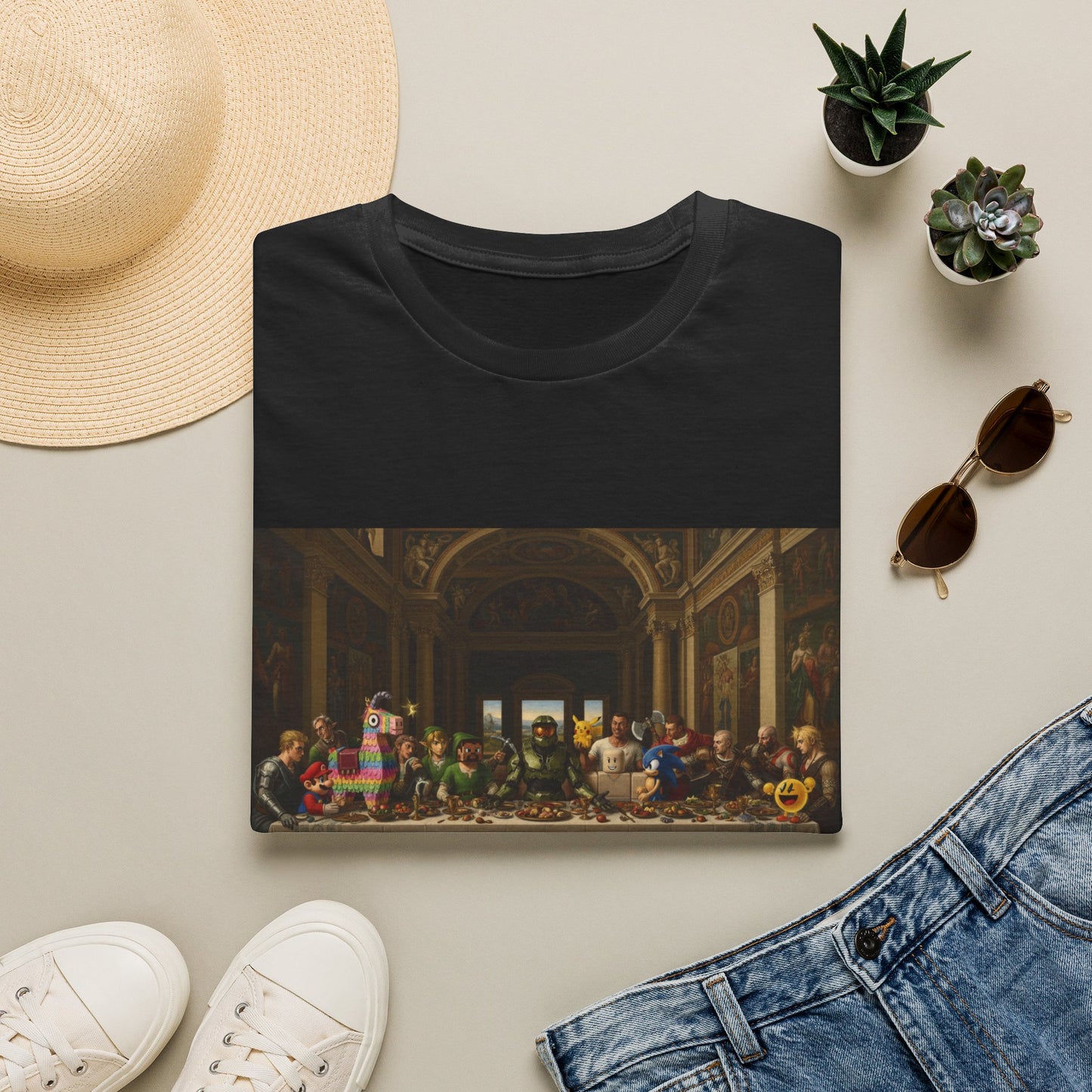 Classic Art Gaming T-Shirt — The Last Supper Parody