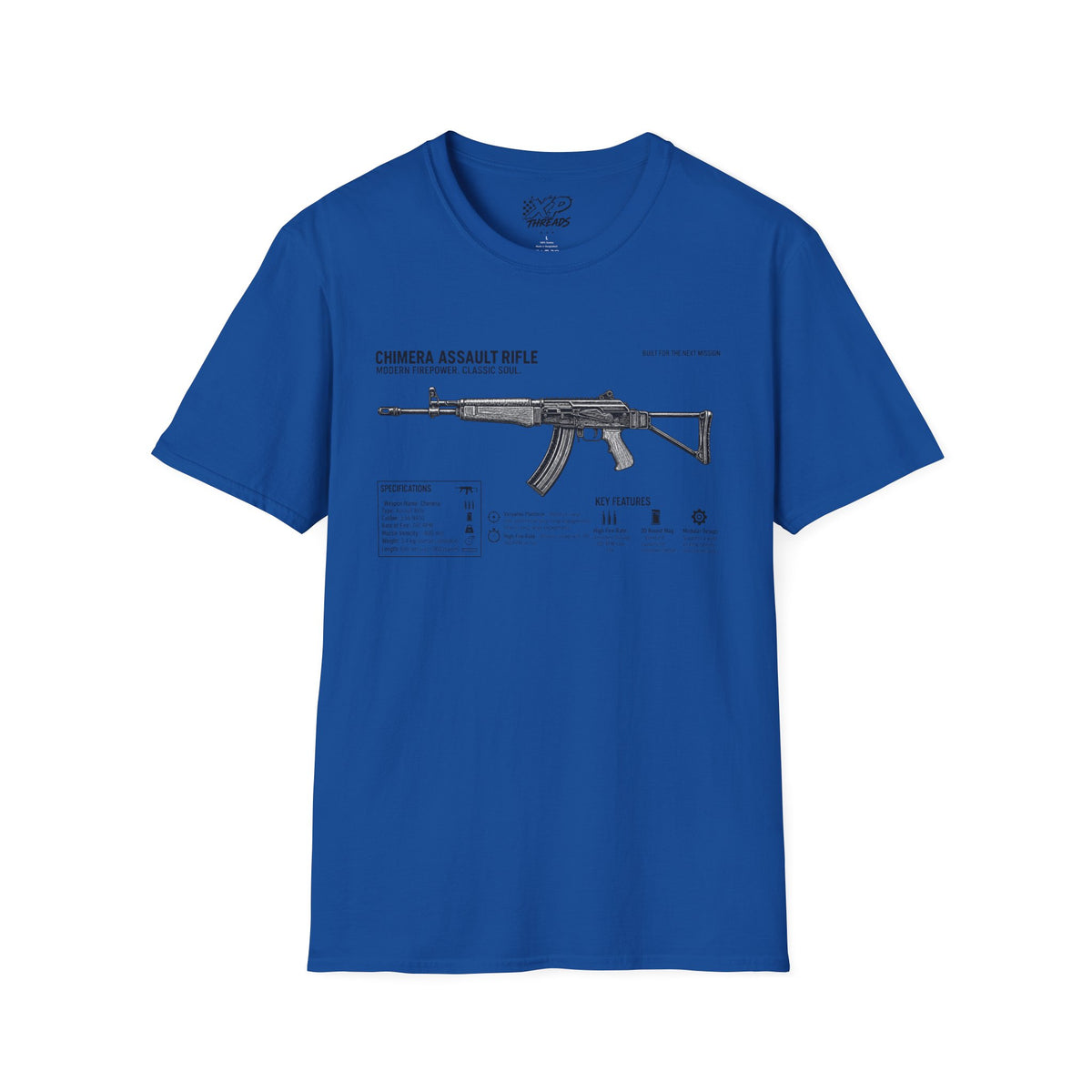 Rifle Blueprint T-Shirt — Chimera Assault Rifle Schematic Tee