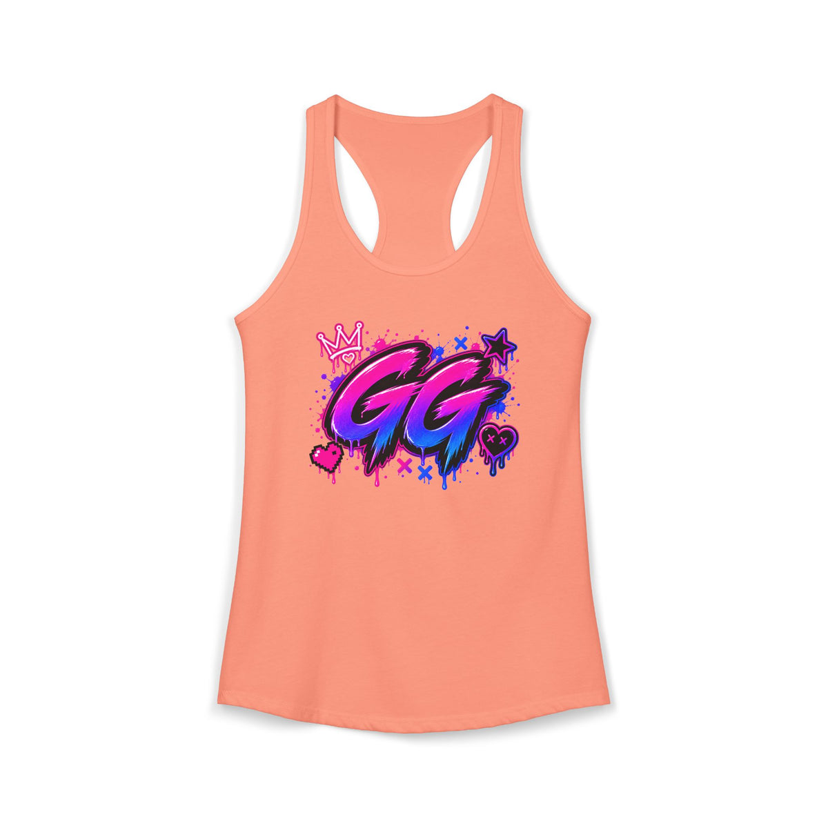GG Gamer Girl Racerback Tank Top | Gaming Apparel | XP Threads