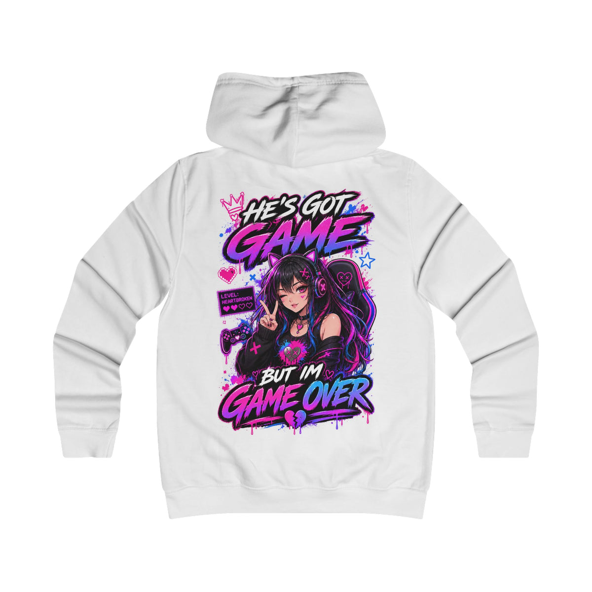 Anime Gamer Graphic Hoodie | Gaming Streetwear | XP Threads