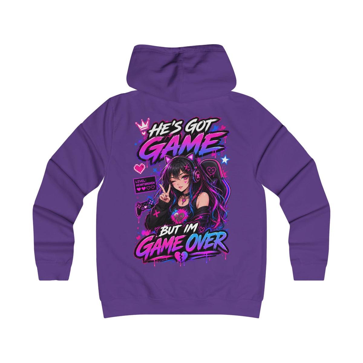 Anime Gamer Graphic Hoodie | Gaming Streetwear | XP Threads
