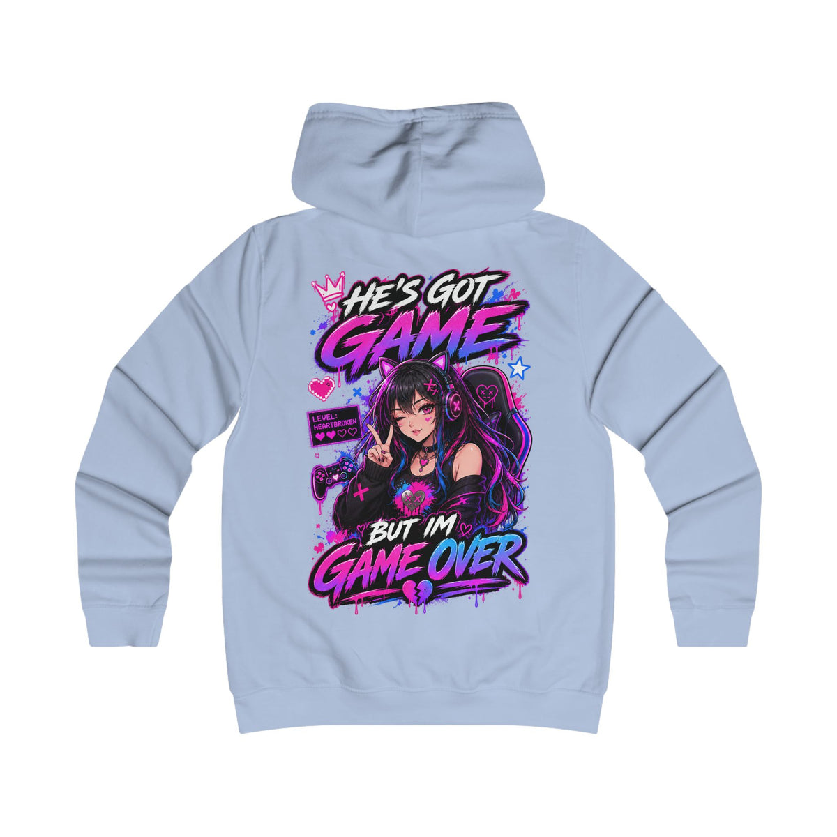 Anime Gamer Graphic Hoodie | Gaming Streetwear | XP Threads