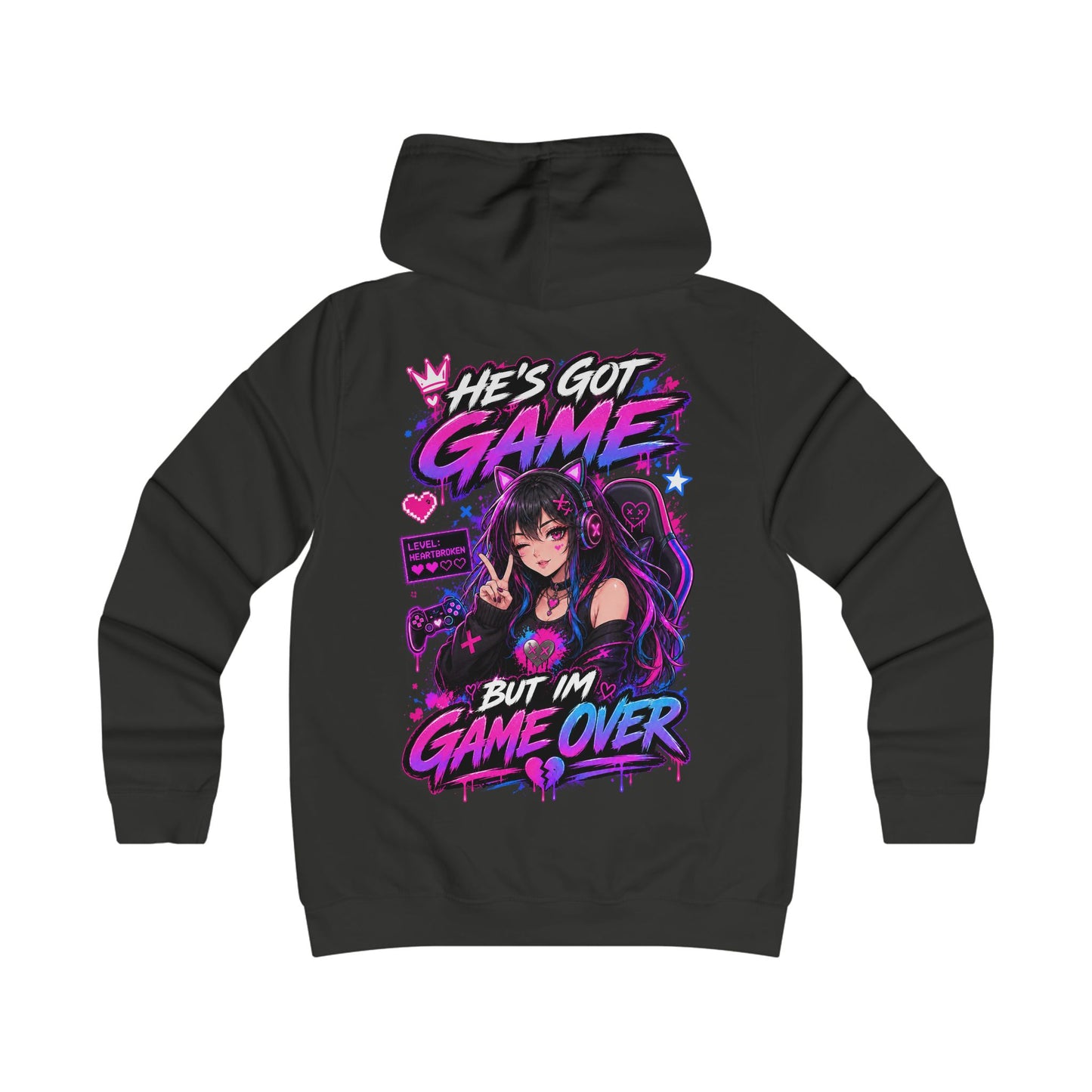 Anime Gamer Graphic Hoodie | Gaming Streetwear | XP Threads