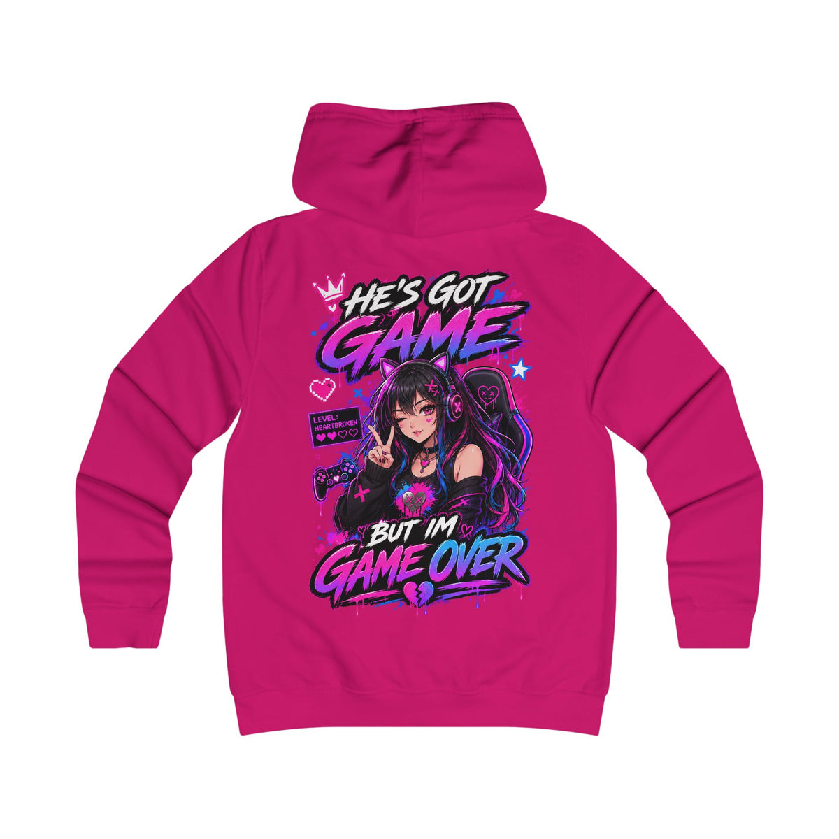 Anime Gamer Graphic Hoodie | Gaming Streetwear | XP Threads