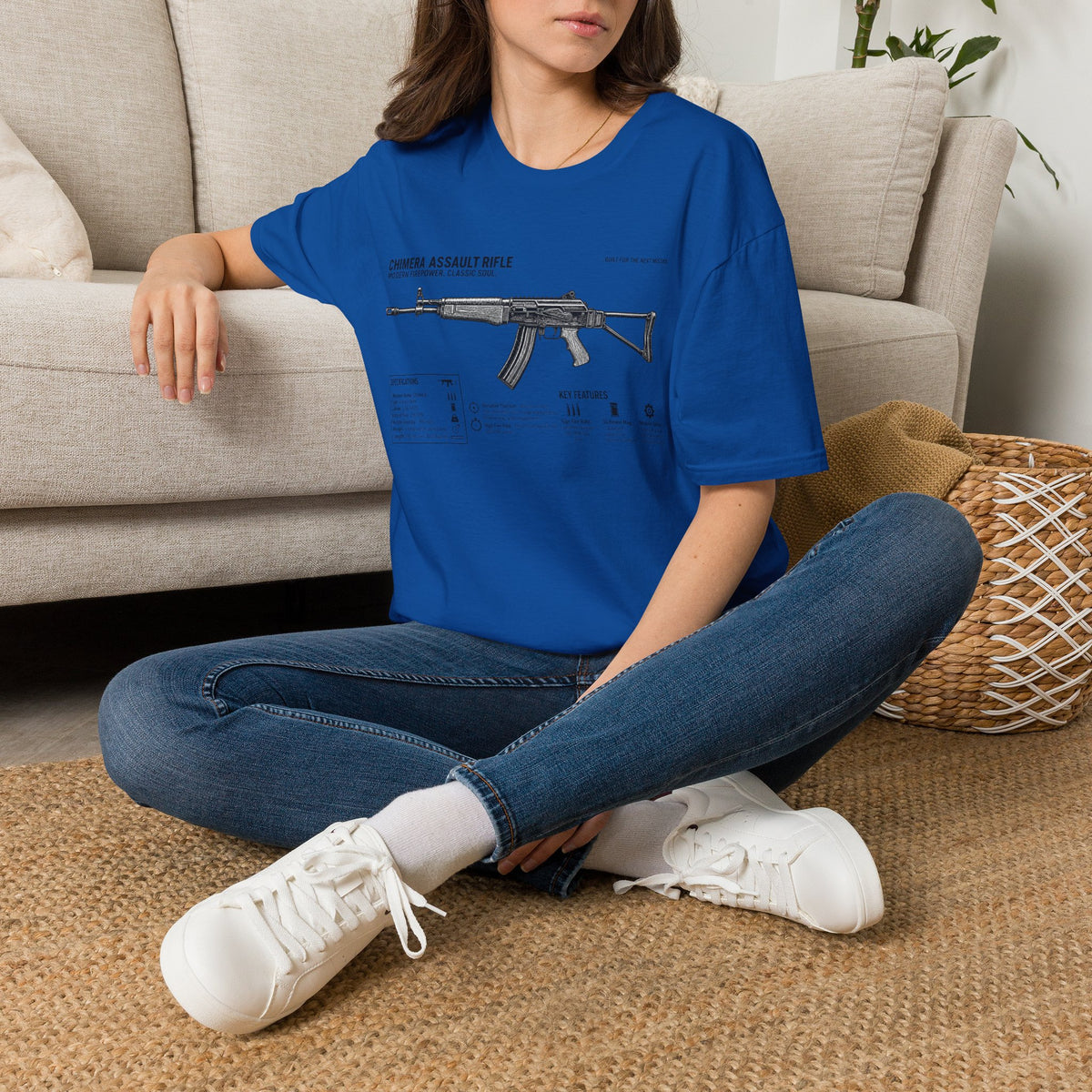 Rifle Blueprint T-Shirt — Chimera Assault Rifle Schematic Tee