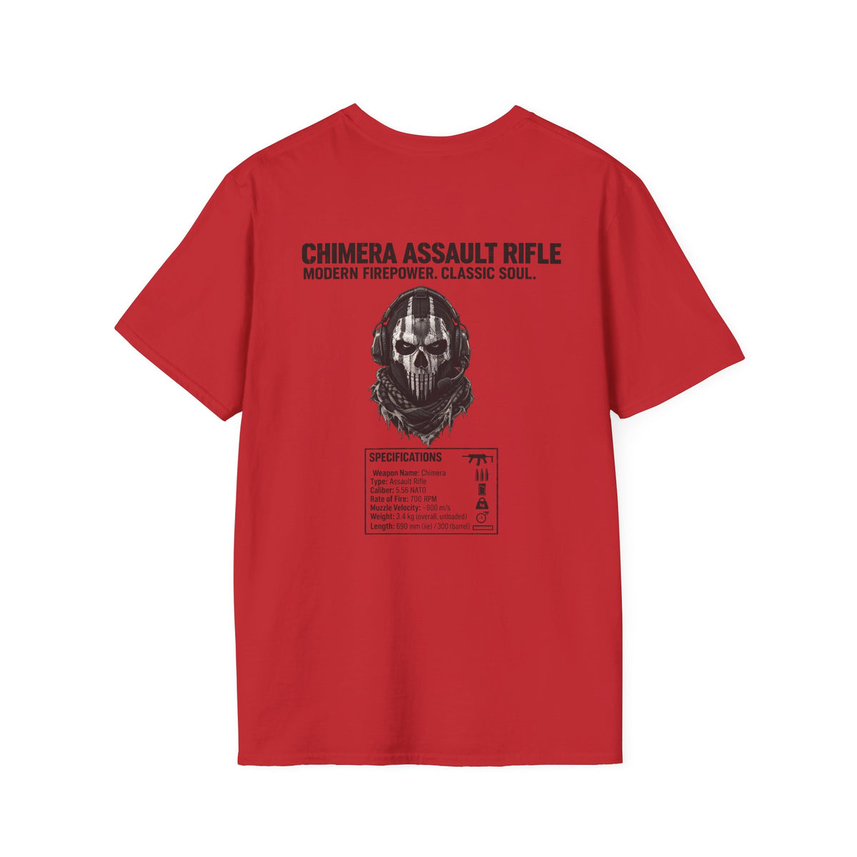 Rifle Blueprint T-Shirt — Chimera Assault Rifle Schematic Tee