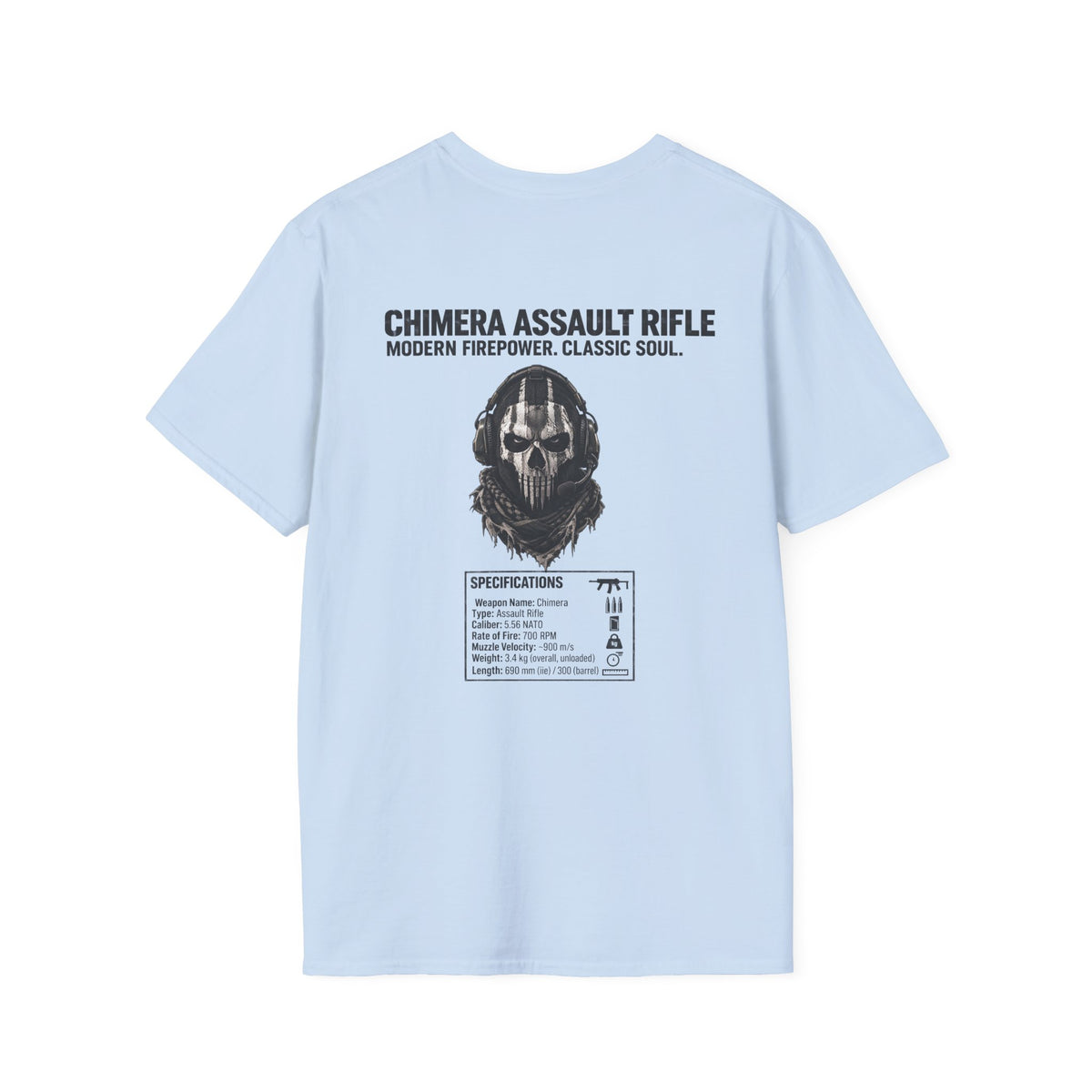 Rifle Blueprint T-Shirt — Chimera Assault Rifle Schematic Tee