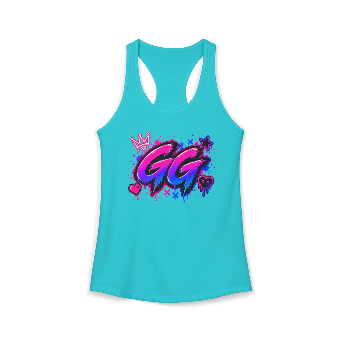 GG Gamer Girl Racerback Tank Top | Gaming Apparel | XP Threads