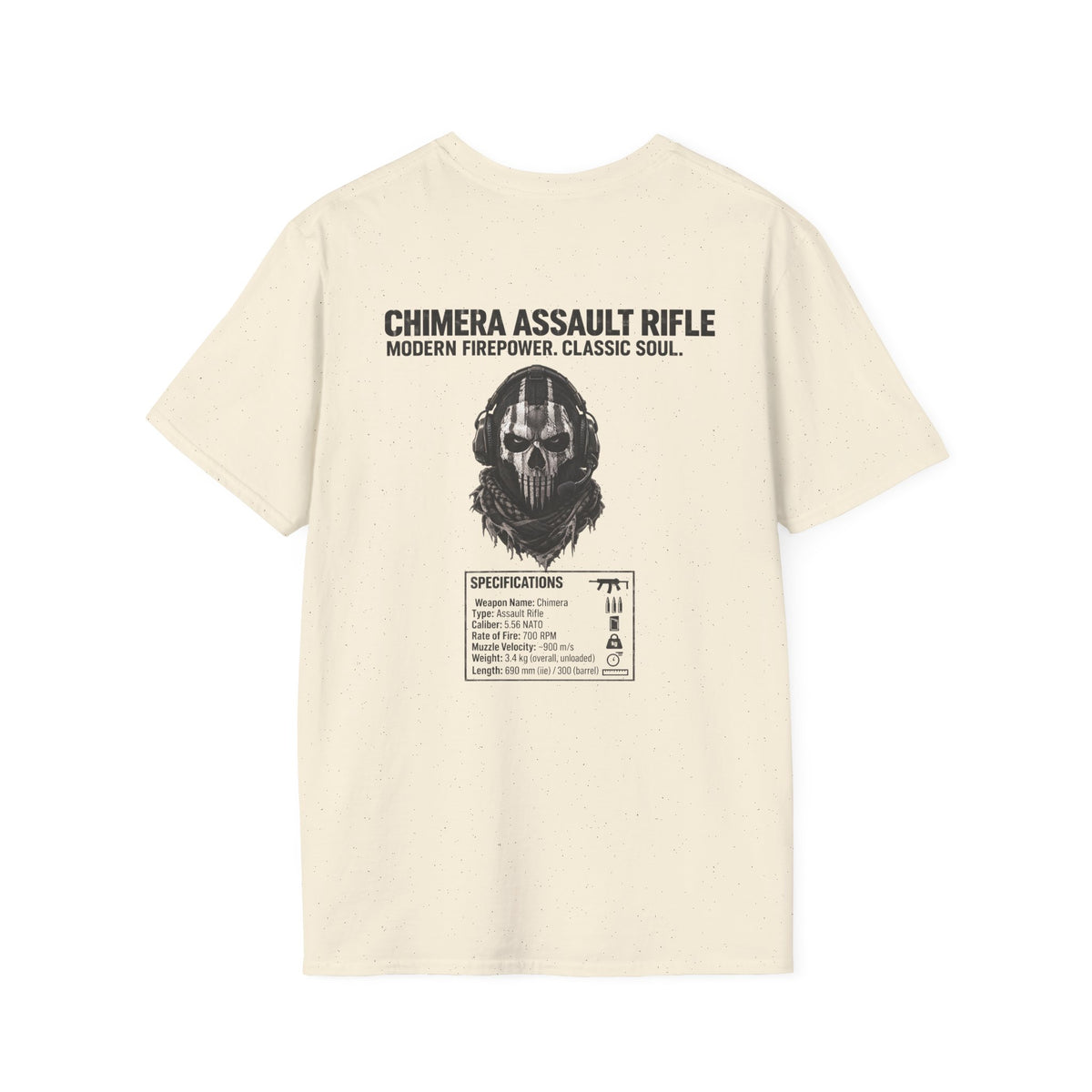 Rifle Blueprint T-Shirt — Chimera Assault Rifle Schematic Tee