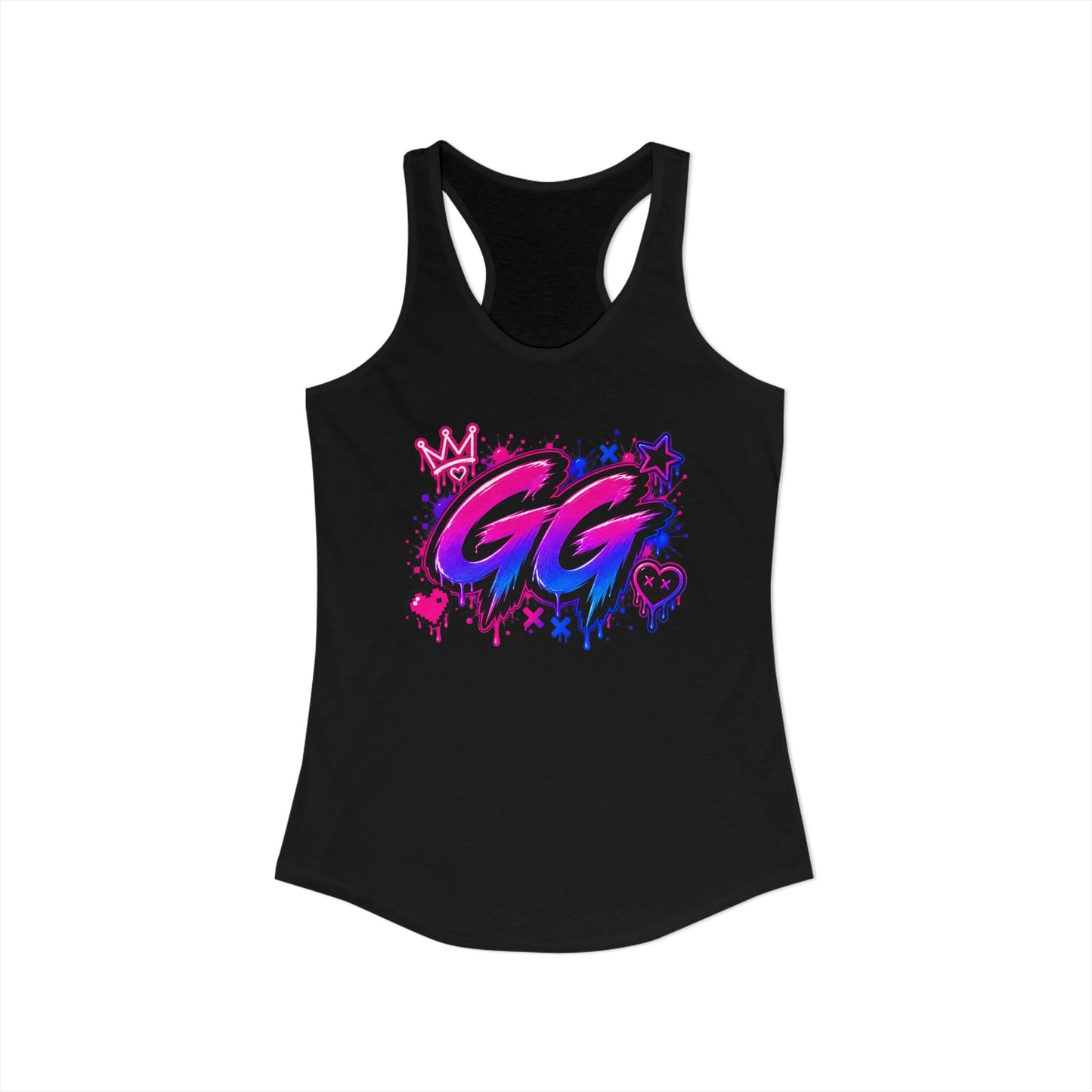 GG Gamer Girl Racerback Tank Top | Gaming Apparel | XP Threads