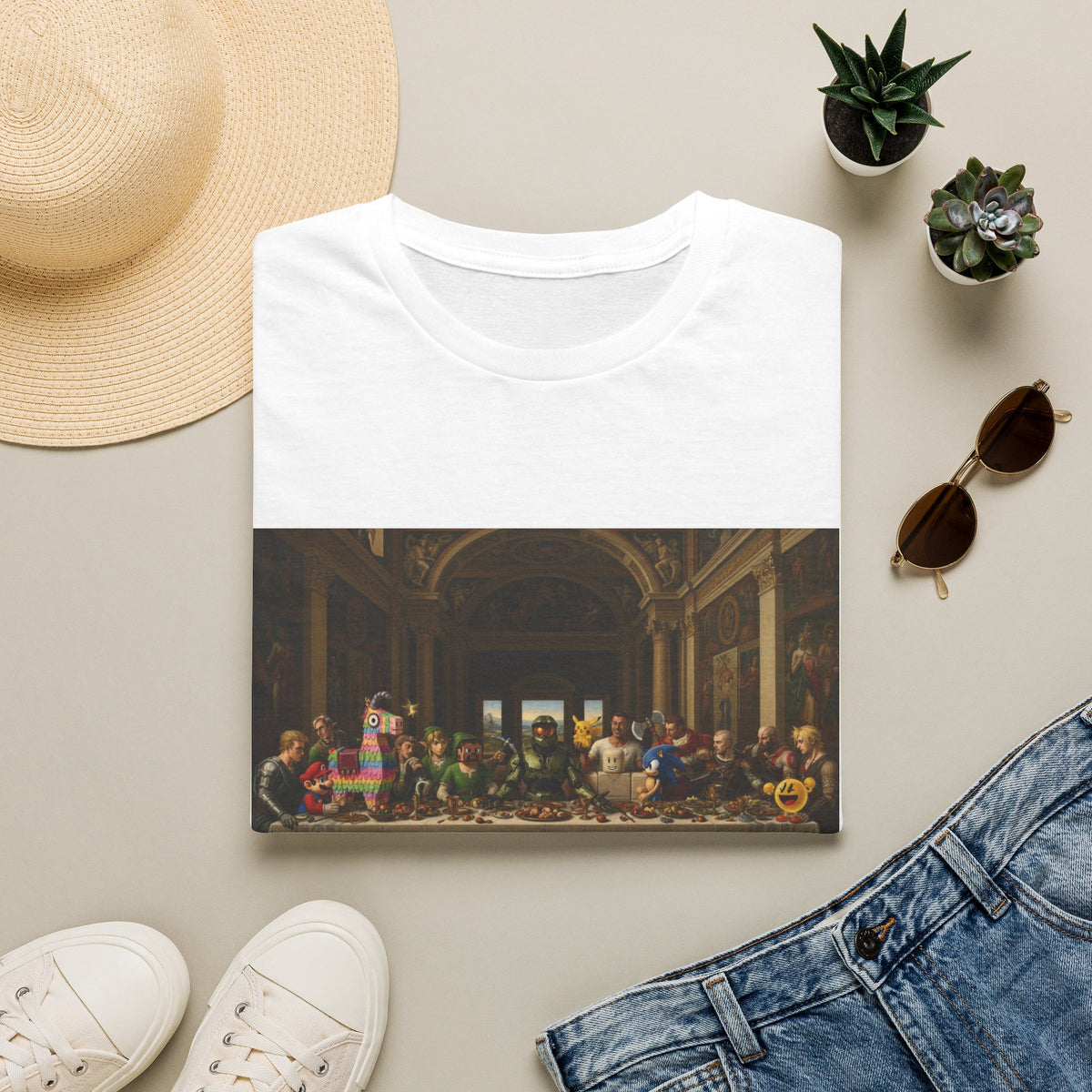 Classic Art Gaming T-Shirt — The Last Supper Parody