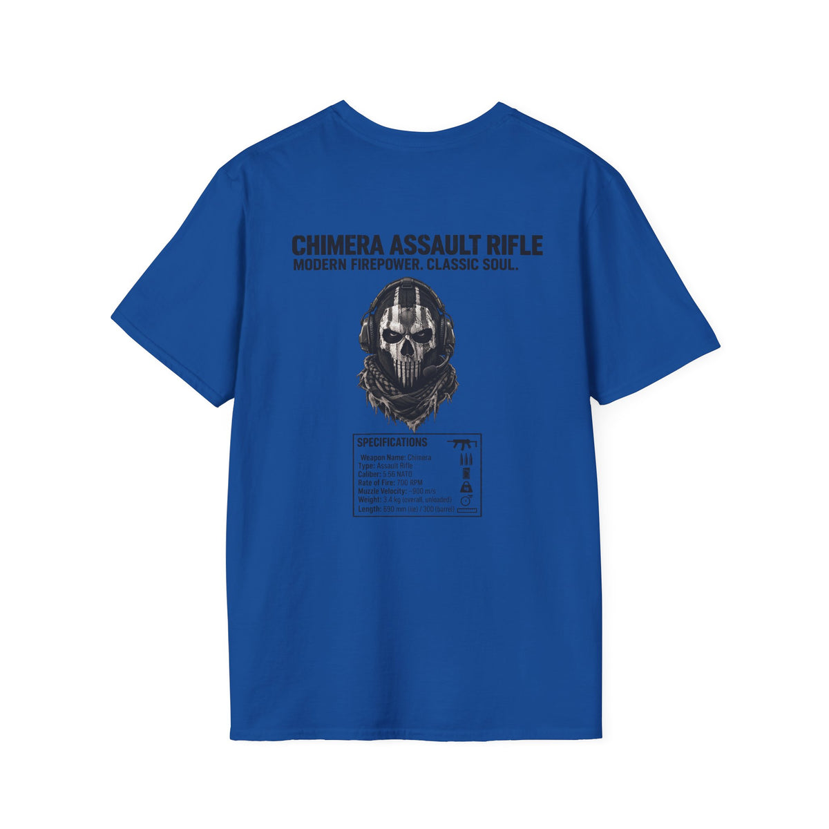 Rifle Blueprint T-Shirt — Chimera Assault Rifle Schematic Tee