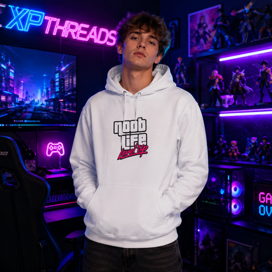 Noob Life Gaming Graphic Hoodie | NoobLife logo front