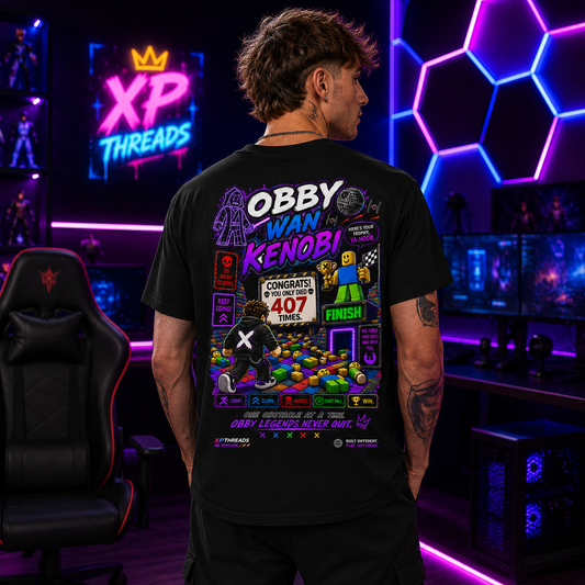 Obby Retro Gamer Graphic T-Shirt | XP Threads