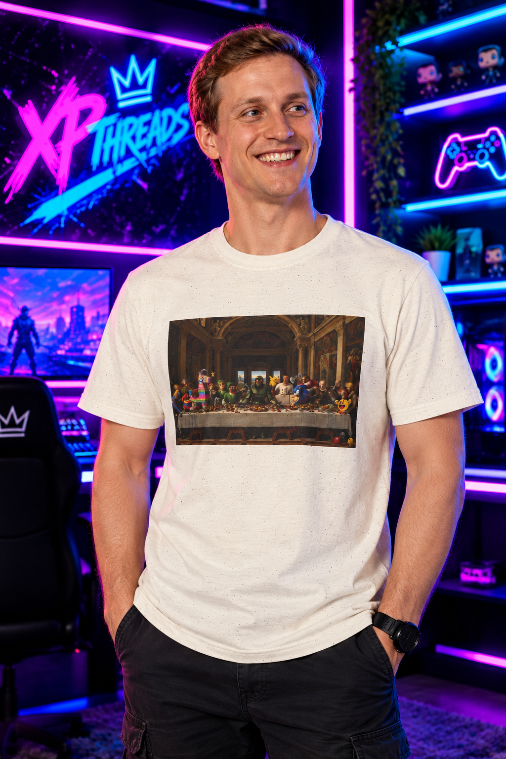 Classic Art Gaming T-Shirt — The Last Supper Parody